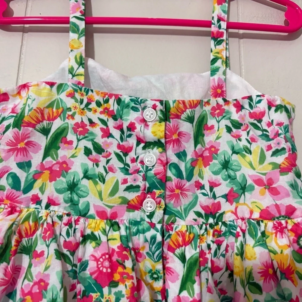 Janie and Jack Smocked Tiered Floral Girls Dress Size 2T